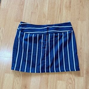 Vintage 90s Navy Striped Mini Skirt Y2K Preppy Made in USA Small